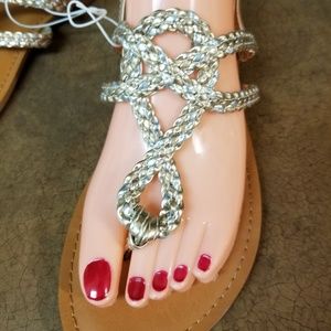 Women's Silver & Gold Sandals (NEW)